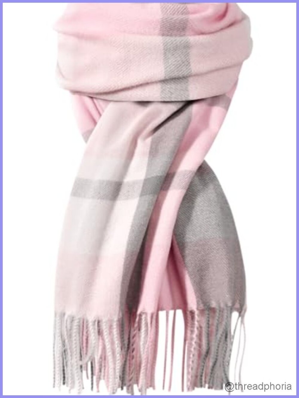 Oversized Plaid Winter Scarf Wrap Shawl Acrylic Cashmere Feel
